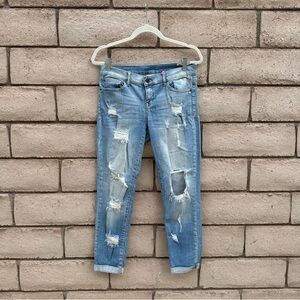Sneak Peek Light Blue Distressed Jeans